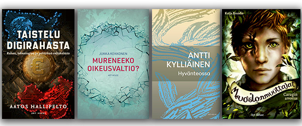 Syksyn uutuuskirjojen kansia.