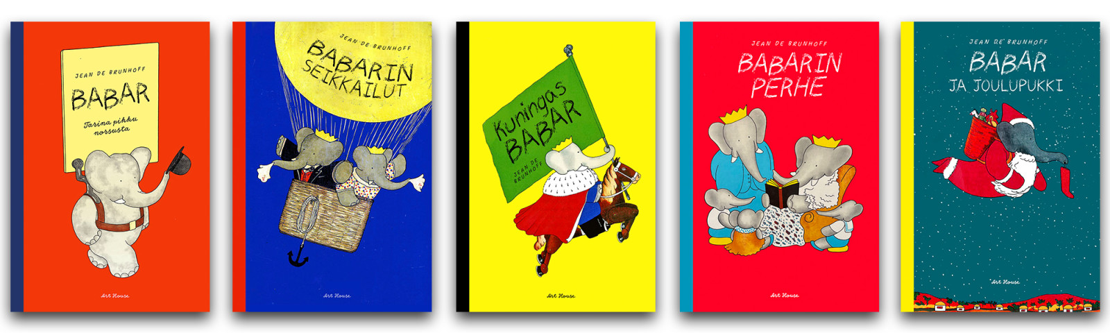 Babar-kirjojen etukannet.