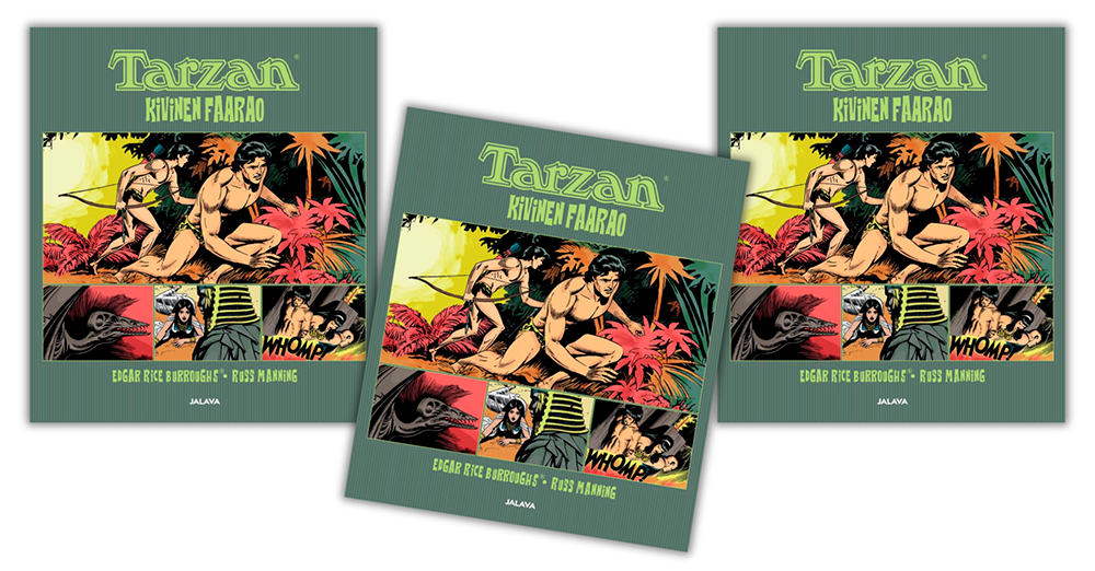 Kolme Tarzan – Kivinen faarao -albumin kantta.